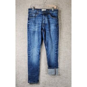 The Stronghold Redline Selvedge Jeans Relaxed Tapered  Mens Button Fly 30x32
